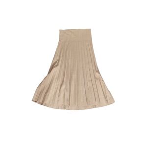 Elegant Tan Pleated Skirt